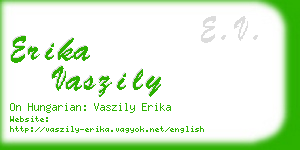 erika vaszily business card